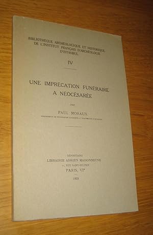 Seller image for Une imprcation funraire  Nocsare for sale by Les Livres du Pont-Neuf