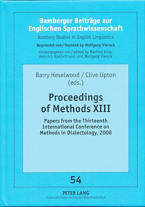 Immagine del venditore per Proceedings of Methods XIII. Papers from the Thirteenth International Conference on Methods in Dialectology, 2008 Bamberger Beitrge zur Englischen Sprachwissenschaft / Bamberg Studies in English Linguistics 54. venduto da Fundus-Online GbR Borkert Schwarz Zerfa
