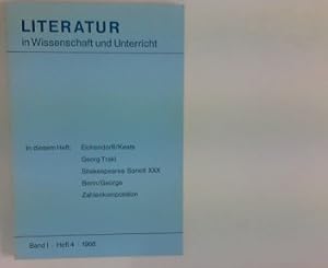 Bild des Verkufers fr Literatur in Wissenschaft und Unterricht ; Band 1, Heft 4 / 1968. zum Verkauf von ANTIQUARIAT FRDEBUCH Inh.Michael Simon