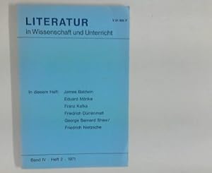 Bild des Verkufers fr Literatur in Wissenschaft und Unterricht ; Band 4, Heft 2 / 1971. zum Verkauf von ANTIQUARIAT FRDEBUCH Inh.Michael Simon