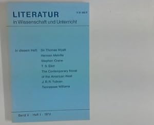 Bild des Verkufers fr Literatur in Wissenschaft und Unterricht ; Band 5, Heft 1 / 1972. zum Verkauf von ANTIQUARIAT FRDEBUCH Inh.Michael Simon