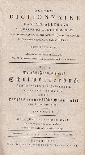 Nouveau dictionnaire francais-allemand a l'usage de tout le monde, et principalement pour des éco...