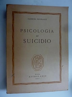 "Psicologia e Vita, 1 - PSICOLOGIA DEL SUICIDIO"