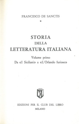 Storia della letteratura italiana.