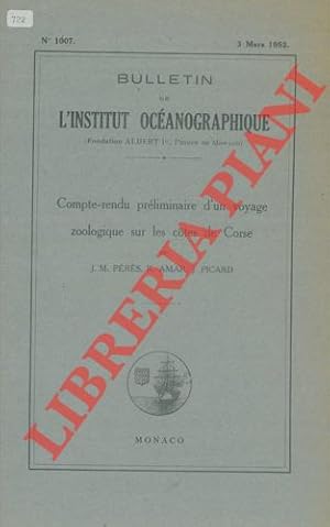 Seller image for Compte - rendu prliminaire d'un voyage zoologique sur les cotes de Corse. for sale by Libreria Piani