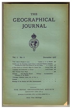 Erosion and the Resulting Land Forms in Sub-Arid Western Australia, Including the Origin and Grow...