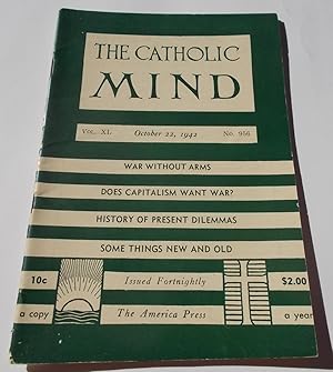 Seller image for The Catholic Mind (No. 956, October 22, 1942) Digest Magazine for sale by Bloomsbury Books