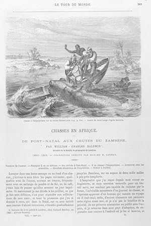 Imagen del vendedor de Chasses en Afrique - de Port Natal aux chutes du Zambse (1852-1860) a la venta por Philippe Lucas Livres Anciens