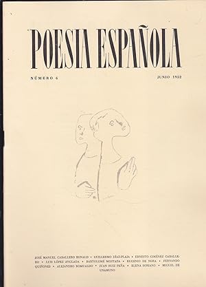 Image du vendeur pour POESIA ESPAOLA N 6 - Junio 1952 mis en vente par CALLE 59  Libros