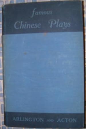 Seller image for Famous Chinese Plays for sale by Beach Hut Books