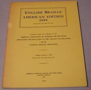 Immagine del venditore per English Braille American Edition 1959, Revised 1972 venduto da Books of Paradise