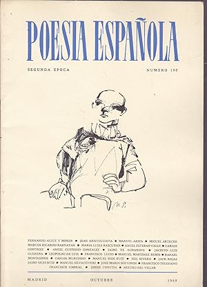 Imagen del vendedor de POESIA ESPAOLA Segunda Epoca N 190 OCTUBRE 1968 a la venta por CALLE 59  Libros