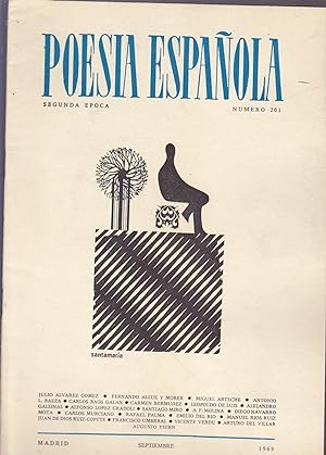 Bild des Verkufers fr POESIA ESPAOLA Segunda Epoca N 201 SEPTIEMBRE 1969 zum Verkauf von CALLE 59  Libros