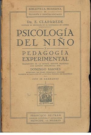 PSICOLOGÍA DEL NIÑO Y PEDAGOGÍA EXPERIMENTAL