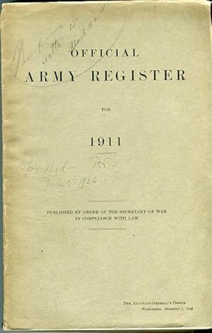 Official Army Register for 1911 (War Department Document 383)