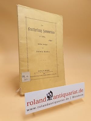 Image du vendeur pour Zur Beurtheilung Savonarolas, + 1498; Kritische Streifzge mis en vente par Roland Antiquariat UG haftungsbeschrnkt