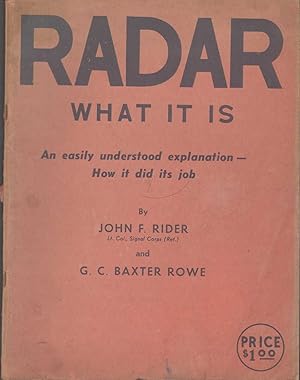 Imagen del vendedor de RADAR What it Is, an Easily Understood Explanation - How it Did its Job a la venta por The Avocado Pit