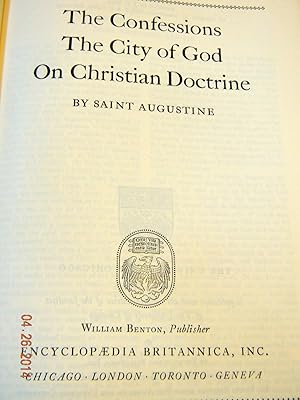 Imagen del vendedor de The Confessions. With, The City of God. & On Christian Doctrine.V. 18. a la venta por DEL SUBURBIO  LIBROS- VENTA PARTICULAR