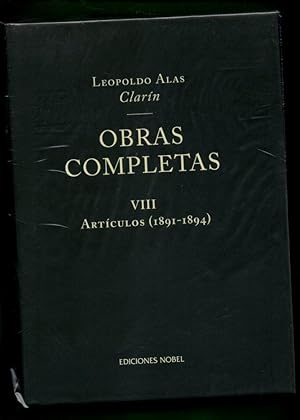 Imagen del vendedor de OBRAS COMPLETAS. VIII: Artculos (1891-1894). a la venta por Librera DANTE