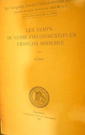 Les Temps Du Verbe Fini (Indicatif) En Francais Moderne.-Intonso-