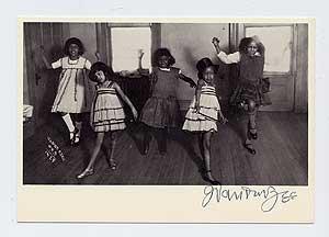 Signed Postcard of one of his Photographs of Dancing Children
