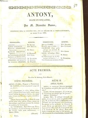 Seller image for ANTONY - DRAME EN 5 ACTES for sale by Le-Livre