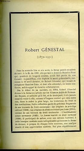 Seller image for ROBERT GENESTAL - 1872 - 1931 for sale by Le-Livre