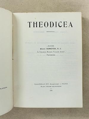 Theodicea [ exemplaire dédicacé par l'auteur ]