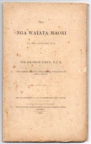 Imagen del vendedor de Ko Nga Waiata Maori: He Mea Kohikohi Mai a la venta por Renaissance Books, ANZAAB / ILAB