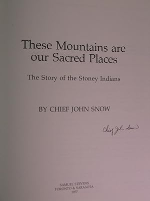 Imagen del vendedor de These Mountains Are Our Sacred Places a la venta por Renaissance Books