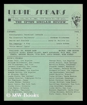 Seller image for Uppie Speaks, Vol. III, No. 4., Dec. 1979 (Whole No. 18) Qtly . The Upton Sinclair Review for sale by MW Books