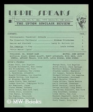 Imagen del vendedor de Uppie Speaks, Vol. III, No. 4., Dec. 1979 (Whole No. 18) Qtly . The Upton Sinclair Review a la venta por MW Books Ltd.