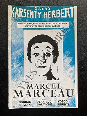 Seller image for PROGRAMME MARCEL MARCEAU for sale by Yves Grgoire