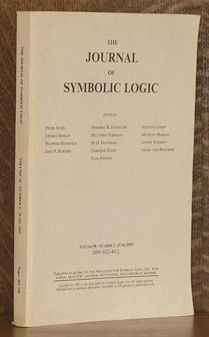 Imagen del vendedor de THE JOURNAL OF SYMBOLIC LOGIC, VOLUME 58, NUMBER 2, JUNE 1993 a la venta por Andre Strong Bookseller