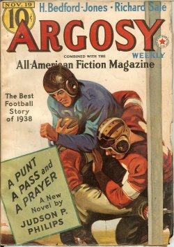 Imagen del vendedor de ARGOSY Weekly: November, Nov. 19, 1938 ("The Ship of Ishtar") a la venta por Books from the Crypt