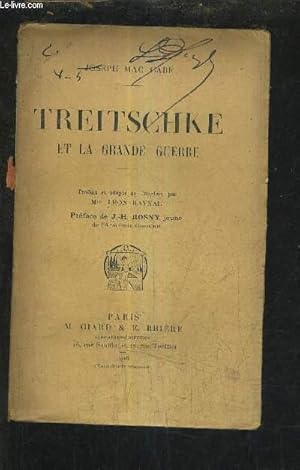 Imagen del vendedor de TREITSCHKE ET LA GRANDE GUERRE. a la venta por Le-Livre