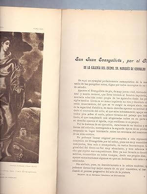 Bild des Verkufers fr SAN JUAN EVANGELISTA, POR EL GRECO, DE LA GALERIA DEL EXCMO. SR. MARQUES DE CERRALBO zum Verkauf von Libreria 7 Soles
