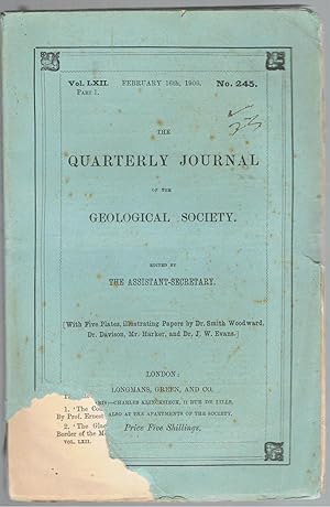 Quarterly Journal of the Geological Society - Volume 62, Part 1, 1906. No. 245.