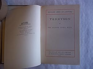 Seller image for Tennyson. English Men of Letters. for sale by Carmarthenshire Rare Books