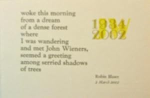Poetry Postcard (A Real Dream)