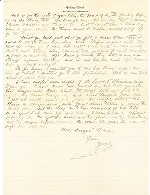 Substantive Autograph Letter SIGNED referencing "The Last of the Plainsmen" and Buffalo Jones, 2 ...