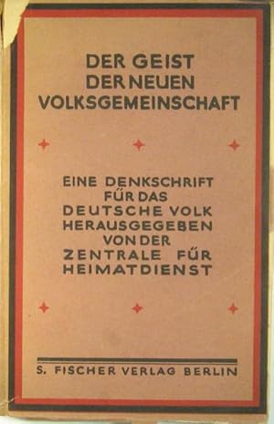 Eine Denkschrift für das deutsche Volk herausgegeben von der Zentrale für Heimatdienst.