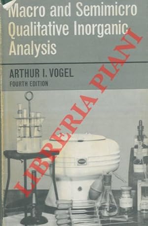 Bild des Verkufers fr A text-book of macro and semimicro qualitative inorganic analysis. zum Verkauf von Libreria Piani