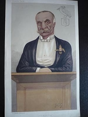 Image du vendeur pour Vanity Fair Original Lithographic Print: "Jack in the Box", Mr. Bernard John Angle, April 5th. 1890. mis en vente par J. King, Bookseller,