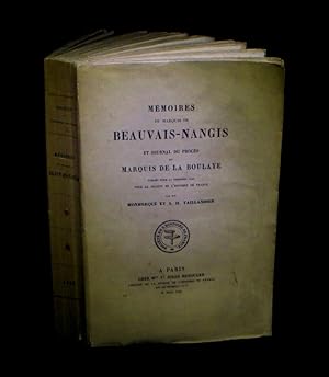 Seller image for Mmoires du Marquis de Beauvais-Nangis et Journal du procs de Marquis de la Boulaye. for sale by Babel Librairie