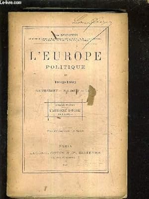 Imagen del vendedor de L'EUROPE POLITIQUE EN 1892-1893 - GOUVERNEMENT - PARLEMENT - PRESSE - DEUXIEME FASICULE : L'AUTRICHE HONGRIE LA BELGIQUE. a la venta por Le-Livre