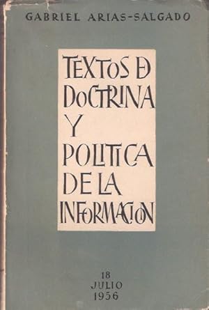 Seller image for Textos de Doctrina y Poltica de la Informacin for sale by SOSTIENE PEREIRA