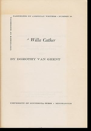 Immagine del venditore per Willa Cather (Pamphlets on American Writers, No. 36) venduto da Diatrope Books