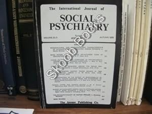 Imagen del vendedor de The International Journal of Social Psychiatry: Volume 25, No. 3, Autumn 1979 a la venta por PsychoBabel & Skoob Books