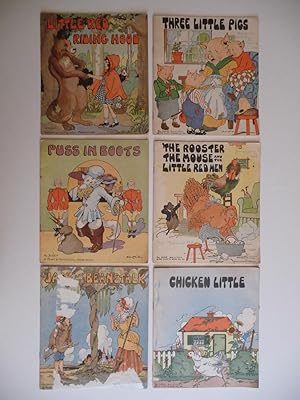 Six Colorful Children's Books: Little Red Riding Hood; Three Little Pigs; Puss in Boots; The Roos...